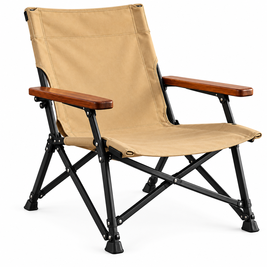 ravqezin™ Canvas Camp Chair with Wood Arms image 3