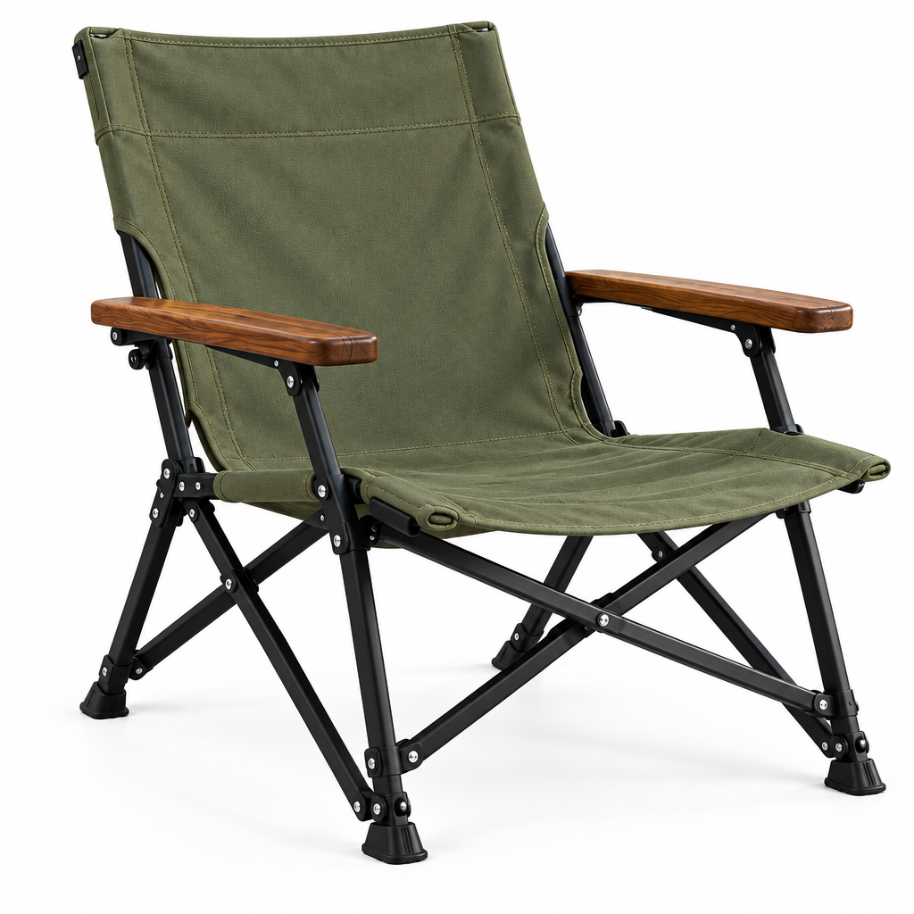 ravqezin™ Canvas Camp Chair with Wood Arms image 5