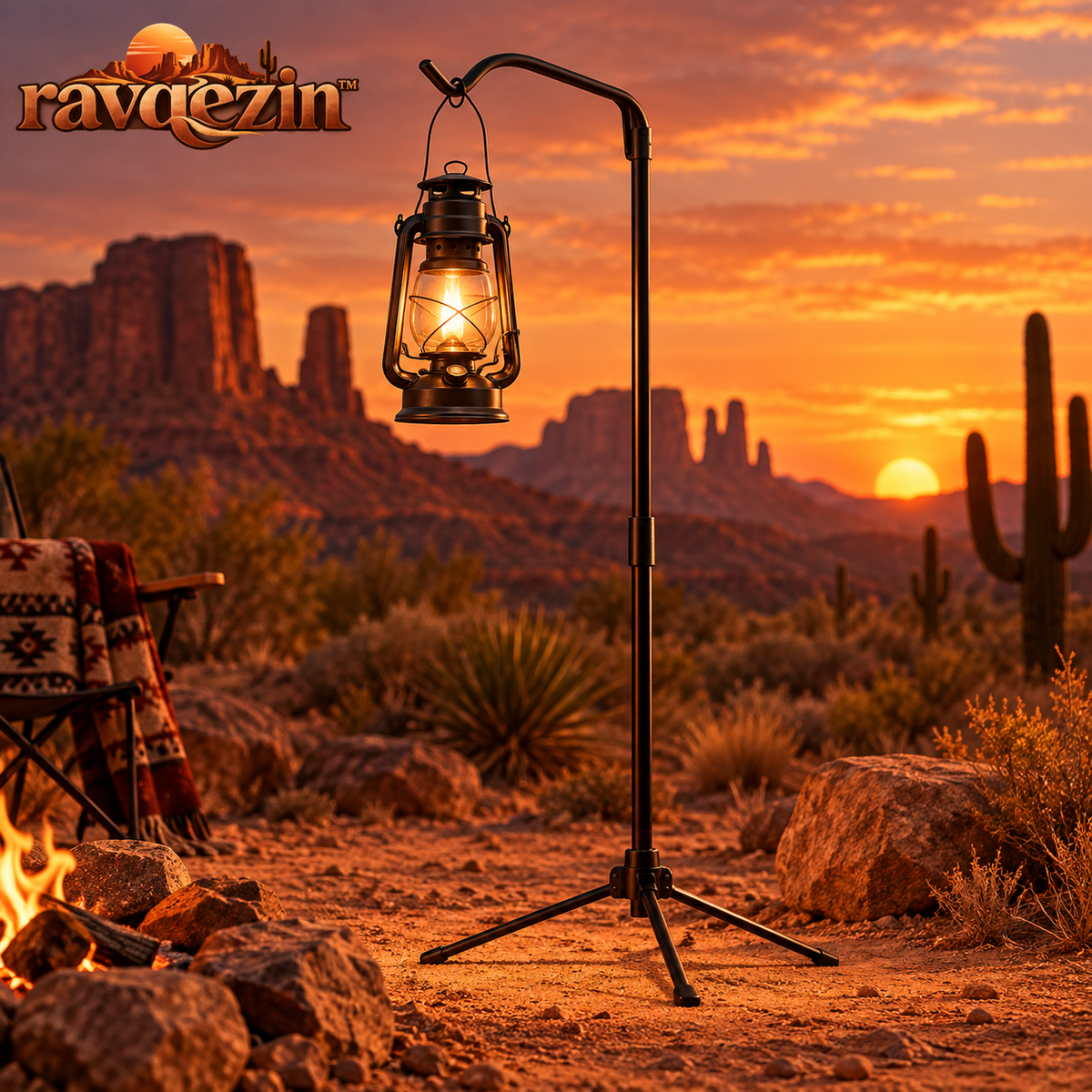 ravqezin™ Portable Camp Lantern Stand image 1