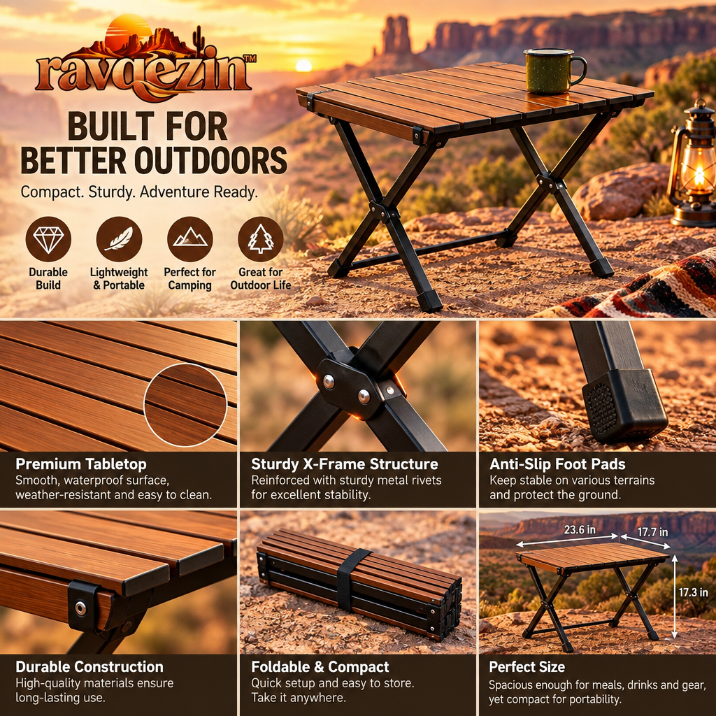 ravqezin™ Roll-Up Camp Side Table image 2