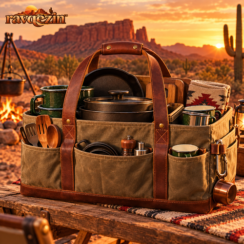 ravqezin™ Camp Cookware Carry Caddy image 1