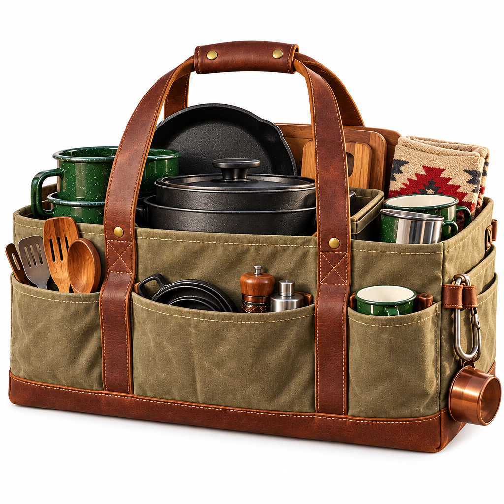ravqezin™ Camp Cookware Carry Caddy image 2