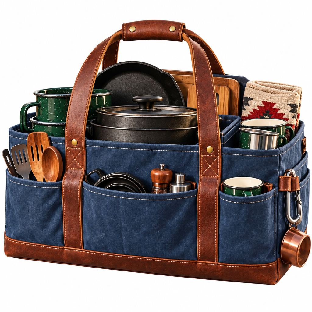 ravqezin™ Camp Cookware Carry Caddy image 3
