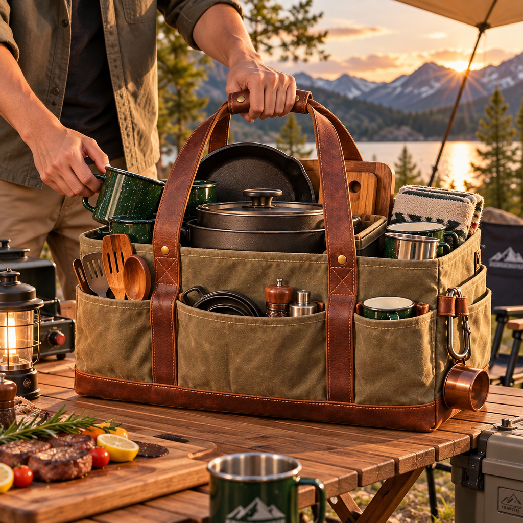 ravqezin™ Camp Cookware Carry Caddy image 5