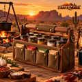 ravqezin™ Wood & Canvas Camp Spice Organizer image 1