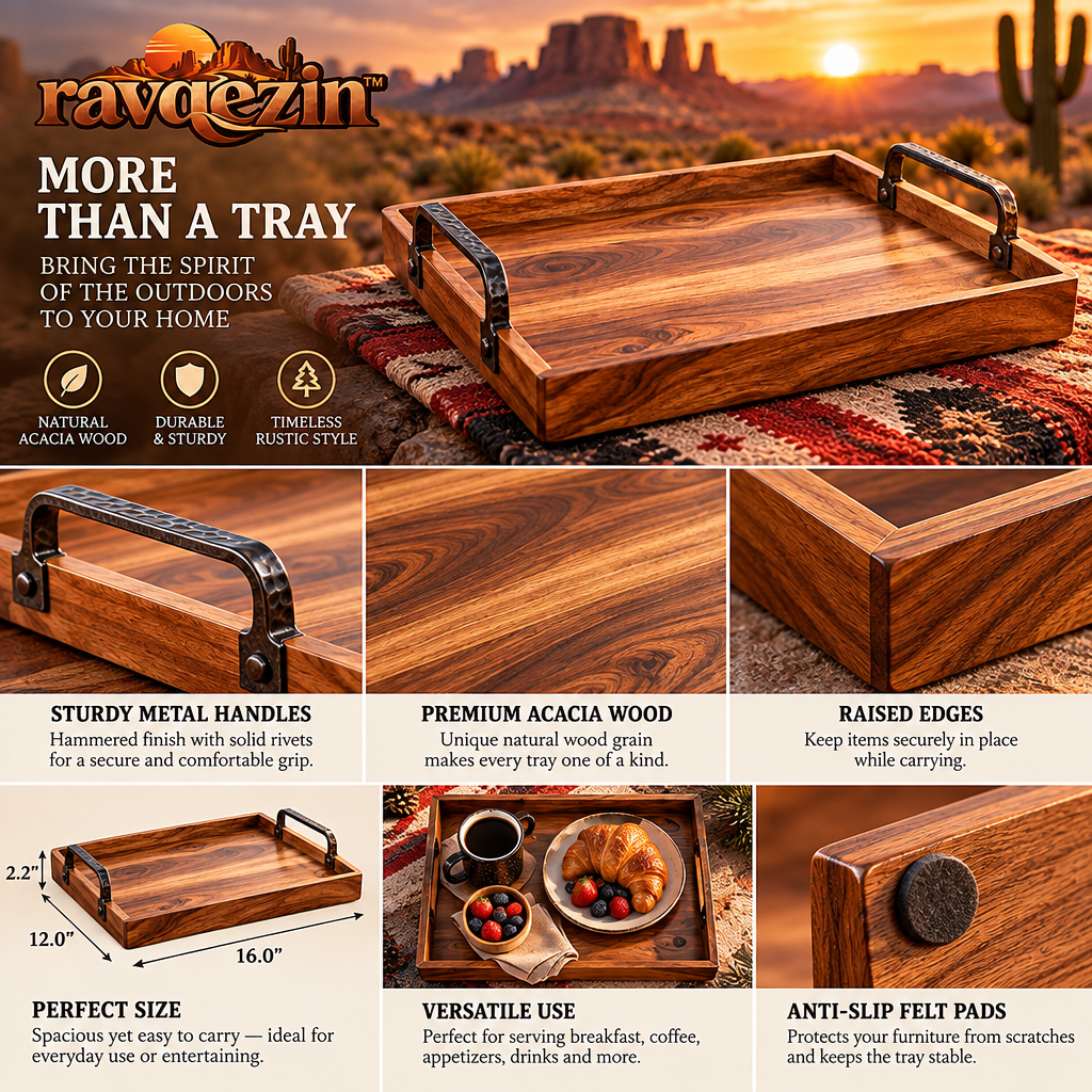 ravqezin™ Camp Serving Tray with Handles image 2
